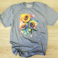 :: Watercolor Sunflowers Tee ::