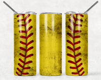 Rustic Softball Tumbler