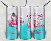 Camping Flamingo Tumbler